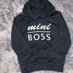 Toddler Black Mini Boss Hoodie